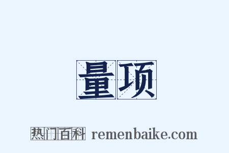 量项是什么意思的图片